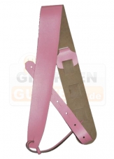 SLIN Leder Gitarrengurt pink
