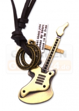 Halskette E-Gitarre mit Lederband