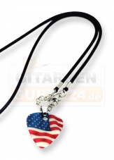 Halskette Plektrum Flag USA