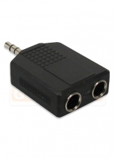 Adapter 2x6,3 Klinke auf 3,5 Klinke Stereo
