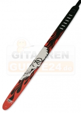 VultureKulture Gitarrengurt Burning Skull