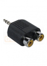 Adapter 2xCinch auf 3,5 Klinke Stereo